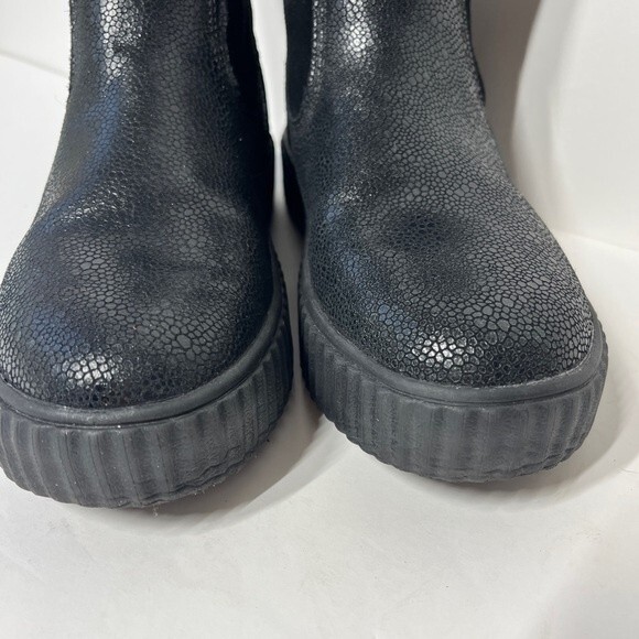 PAJAR Caline Platform Waterproof Leather Booties in Black 39 - Picture 4 of 16